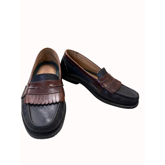 Borelli  Italian men’s brown kilt leather shoes loafers size 11D SKU 4901 main image 5